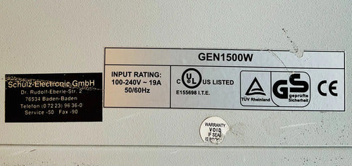 Fuente Programable Lambda Gen20-76 20v 76a 1500w Rack 1u