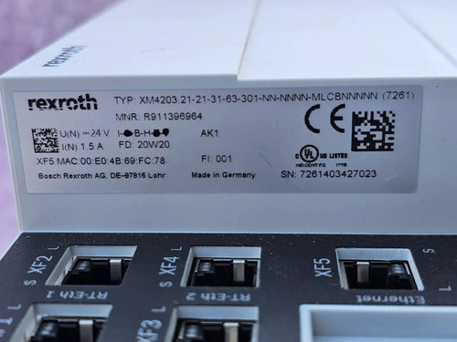 Controlador Bosch Rexroth Xm42 R911396964 24v 1.5a