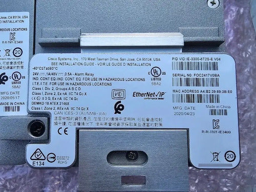 Switch Industrial Cisco Catalyst Ie-3300-8t2s + Módulo Iem-3