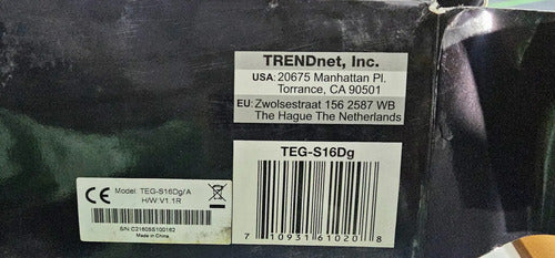 Trendnet Teg-s16dg Conmutador Greennet Gigabit De 16 Puertos