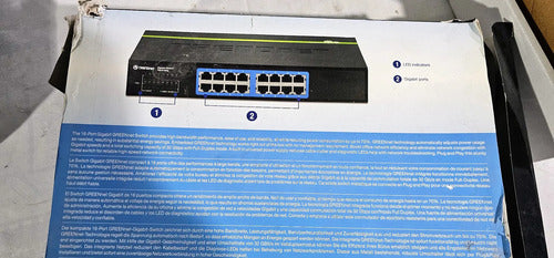 Trendnet Teg-s16dg Conmutador Greennet Gigabit De 16 Puertos