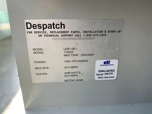 Horno Sobremesa Convección Forzada Despatch Leb1691 Gris