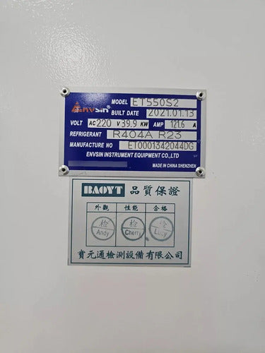 Horno De Choque Térmico Envsin Et550s2 220v 40kw